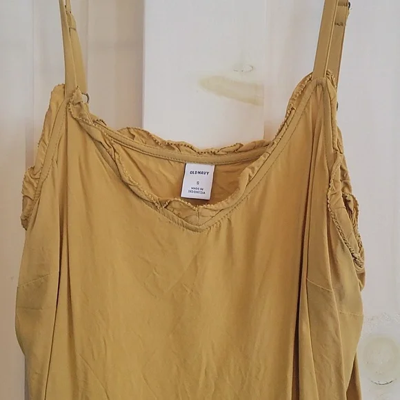 Mustard Ruffle Tank Top - Picture 2 of 2